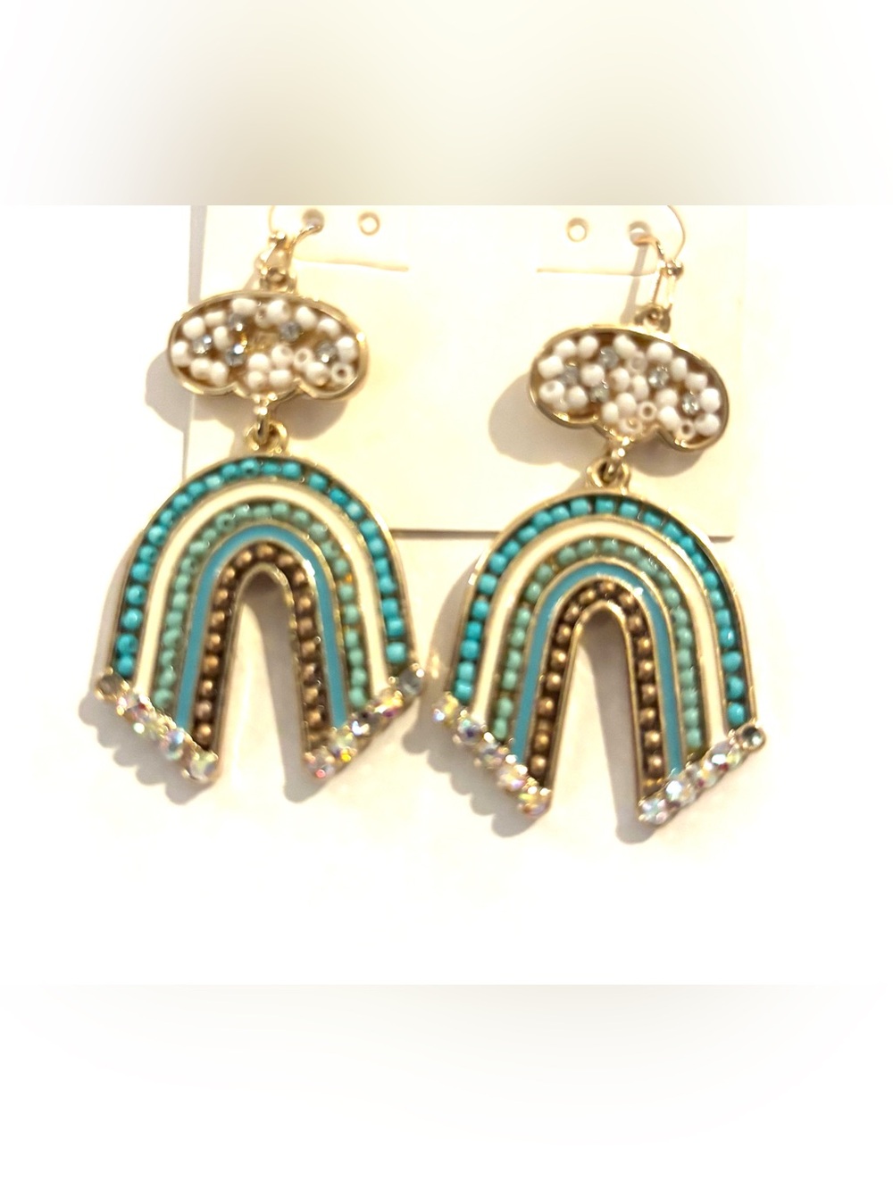 Fashion Jewelry Turquoise Rainbow Drop Earrings